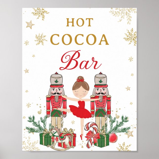 Poster Red Nutcracker Winter Onederland Hot Cocoa Bar (Frente)