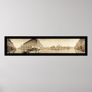 Póster Red Oak IA Street Foto 1908
