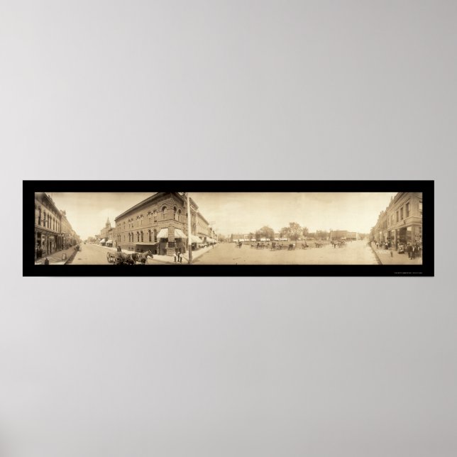 Póster Red Oak IA Street Foto 1908 (Frente)