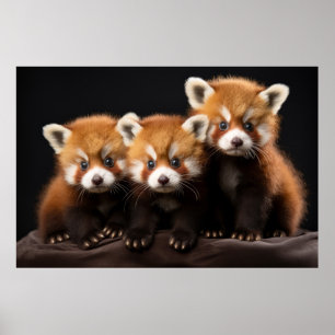 Poster Red Panda Wild Retrait Nature Beauty