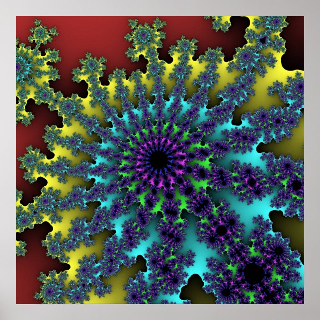 Póster Red Rainbow Burst (Frente)