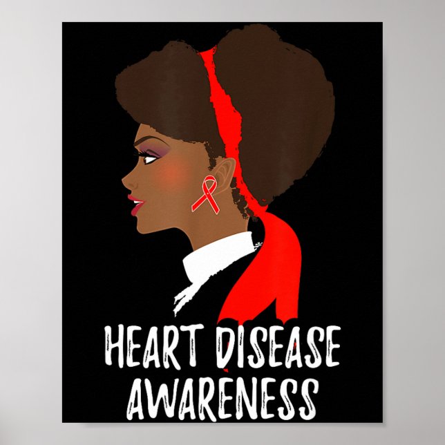 Poster Red Ribbon Month _ National Heart Disease Awarenes (Frente)