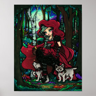 Poster "Red Riding Hood" Fairytale Fantasy Art