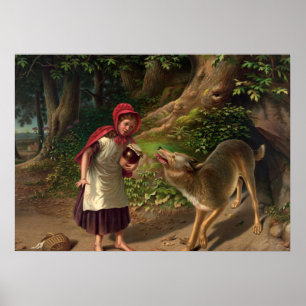 Poster Red Ridinghood and wolf by William Beard
