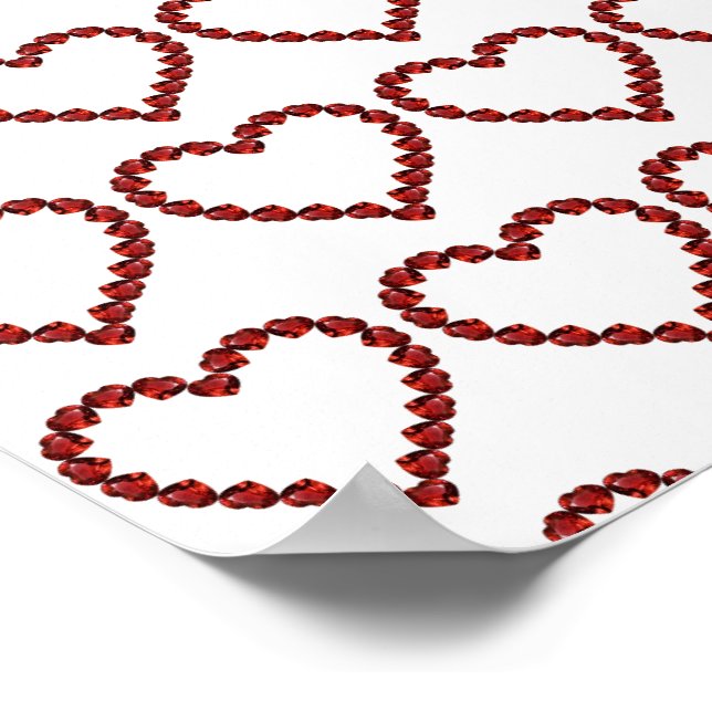 Poster Red Ruby Gemstone Heart (Borda)