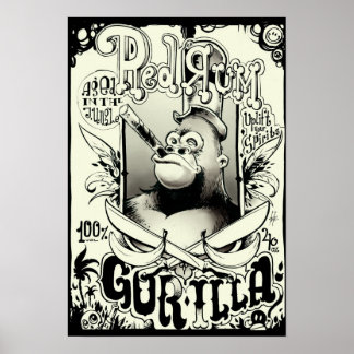 Póster Red Rum Gorilla