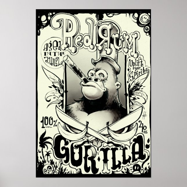 Póster Red Rum Gorilla (Frente)