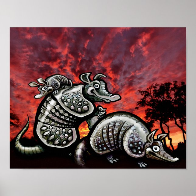 Poster Red Sky Armadillos (Frente)