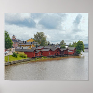 Poster Red Storehouse, Porvoo, Finlândia