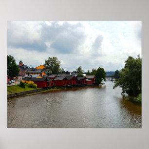 Poster Red Storehouses, Porvoo, Finlândia