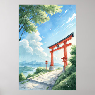 Poster Red Torii Gate