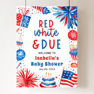 Poster Red White e Devido Gênero Chá de fraldas Neutro Be