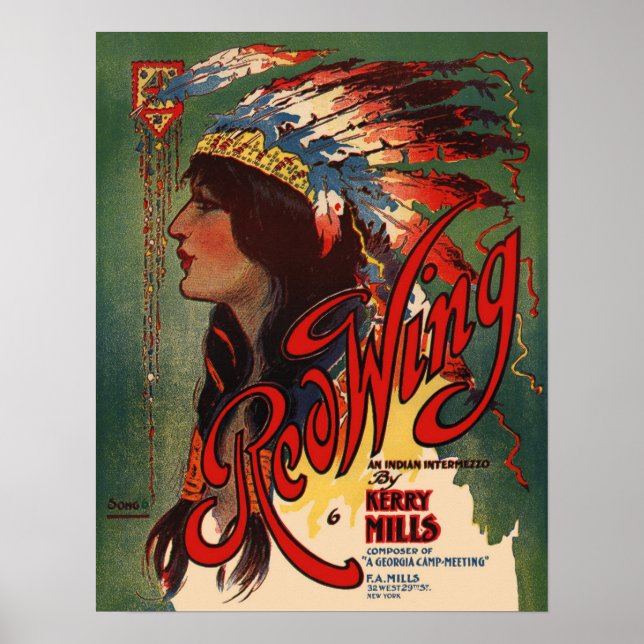 Poster Red Wing Indian Sheet Cobrir (Frente)