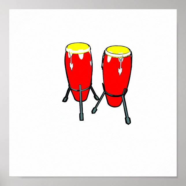 Poster Red Yellow Congas em representações gráficas (Frente)
