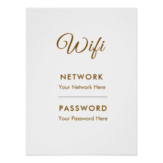 Póster Rede de Senha Wifi Promocional