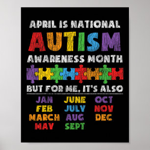 Poster Rede Nacional de Autismo Mês de Crianças Autistas 