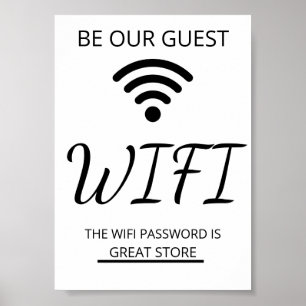 Poster Rede Wifi e Senha Negócios Varejo