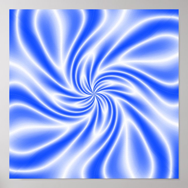 Poster Redemoinho Azul Psicodélico (Frente)