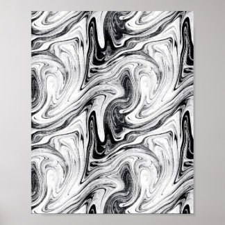 Poster Redemoinho Branco — Arte Abstrata em Preto e Branc