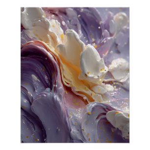 Póster Redemoinho Fluido de Creme de Lavanda e Pêssego