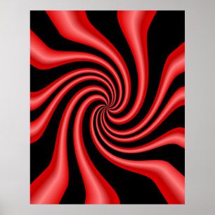 Poster Redemoinho preto & vermelho