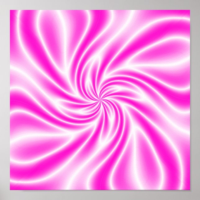 Póster Redemoinho Rosa Psicodélico (Frente)