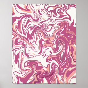 Poster Redemoinhos Caprichosos de Rosa e Pêssego