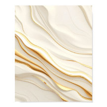 "Redemoinhos de Mármore Opulento Dourado e Creme"