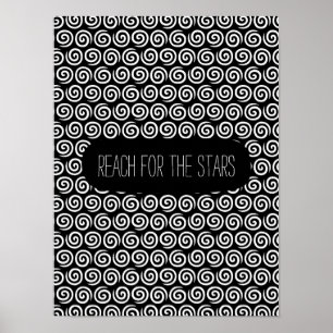 Poster Redemoinhos preto e branco