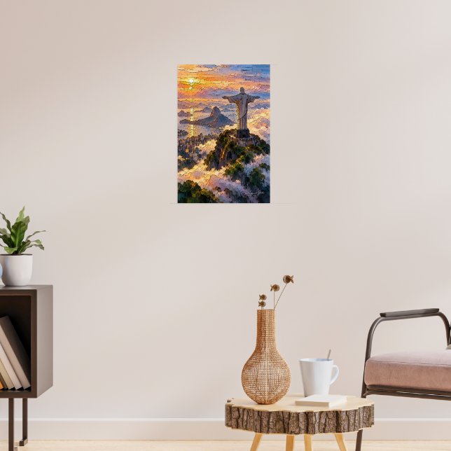 Poster Redentor Acima das Nuvens (Sala de Estar 3)