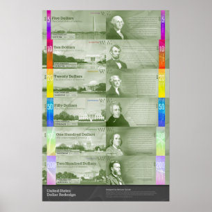 Póster Redesign do dólar
