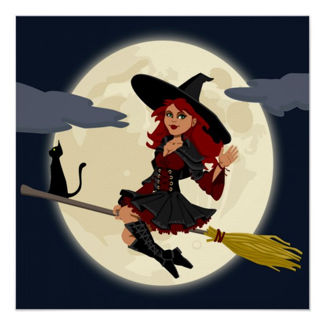 PÓSTER REDHEADED HALLOWEEN WITCH (Frente)