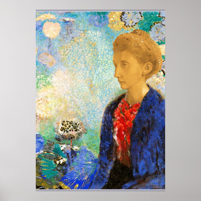 Poster Redon - Baronne de Domecy, pintura de arte (Frente)