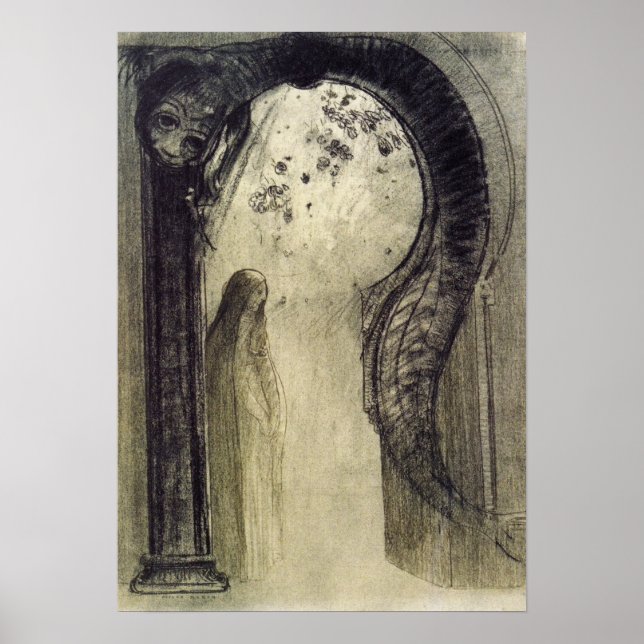 Poster Redon - Mulher E Serpente 1890 (Frente)