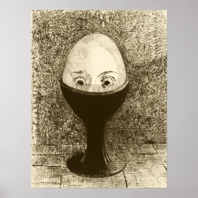 Poster Redon - O Ovo 1885 (Frente)