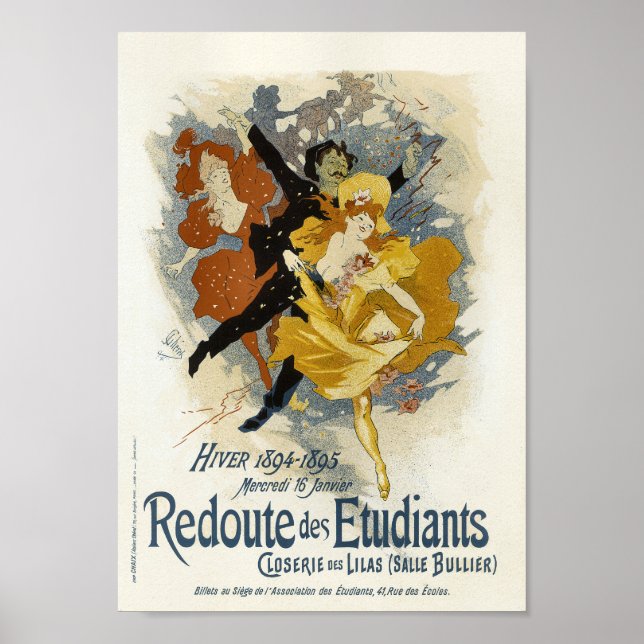 Poster Redoute des Etudiants Vintage Publicidade Francesa (Frente)