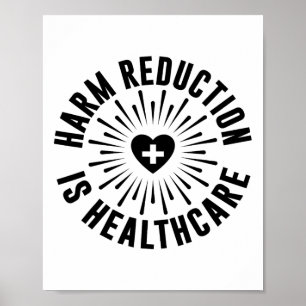 Poster Redução de Danos Retro é Cuidados de Saúde Dia de 