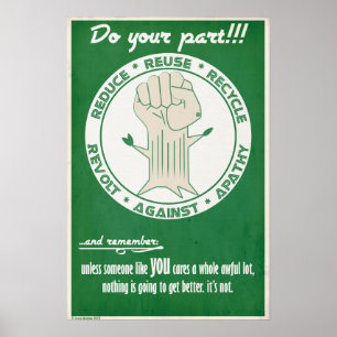 Poster Reduza o reciclar reusar