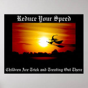 Poster Reduza sua velocidade