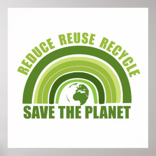 Poster Reduzir a reutilização do reciclar