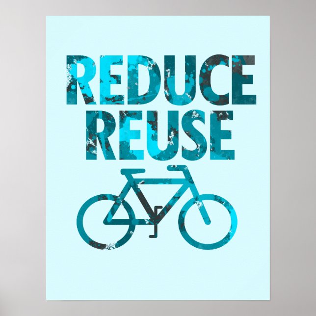 Poster Reduzir Bicicleta de Reutilização (Frente)