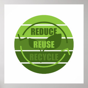 Poster Reduzir reutilizar reciclar