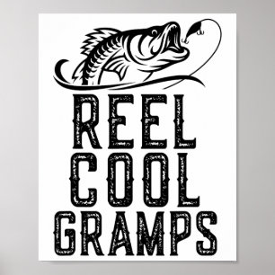 Poster Reel Avô Legal Pescaria Pescador Divertido Retro