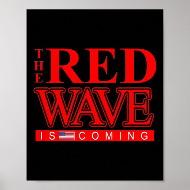 Poster Reeleger Presidente Trump Eleição Us Red Wave (Frente)
