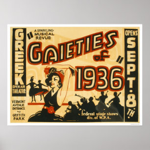 Póster Reexame musical das alegrias WPA 1936