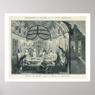 Póster Refeição judaica durante o banquete dos
