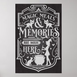 Poster Refeições Mágicas E Memórias De Halloween
