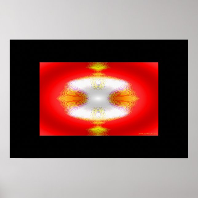 Póster refinamento Dourado em Vermelho (Frente)