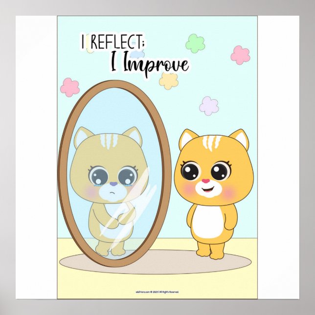 Poster Reflect to improve Wall art (Frente)