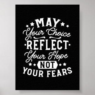 Poster Reflete Esperança Não Medo – Citação Motivacional